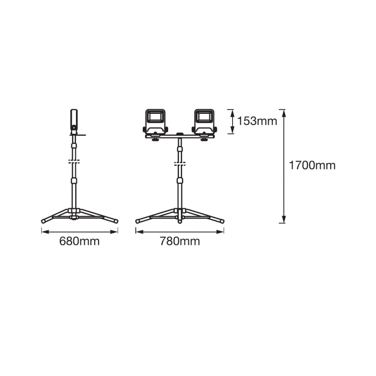 LEDVANCE Worklight Tripod LED floodlight 2fl