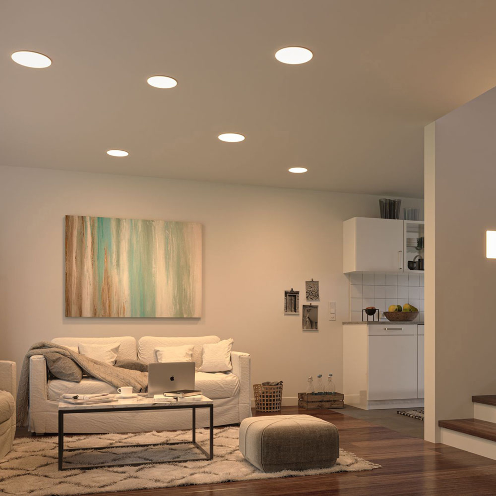 Paulmann LED-Panel Veluna 3.000K rund 3-Step-dim