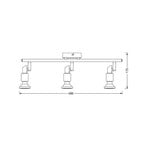 OSRAM stropní bodové světlo, stříbrný, kovový, 3křídlý, GU10-LED 2 700 K