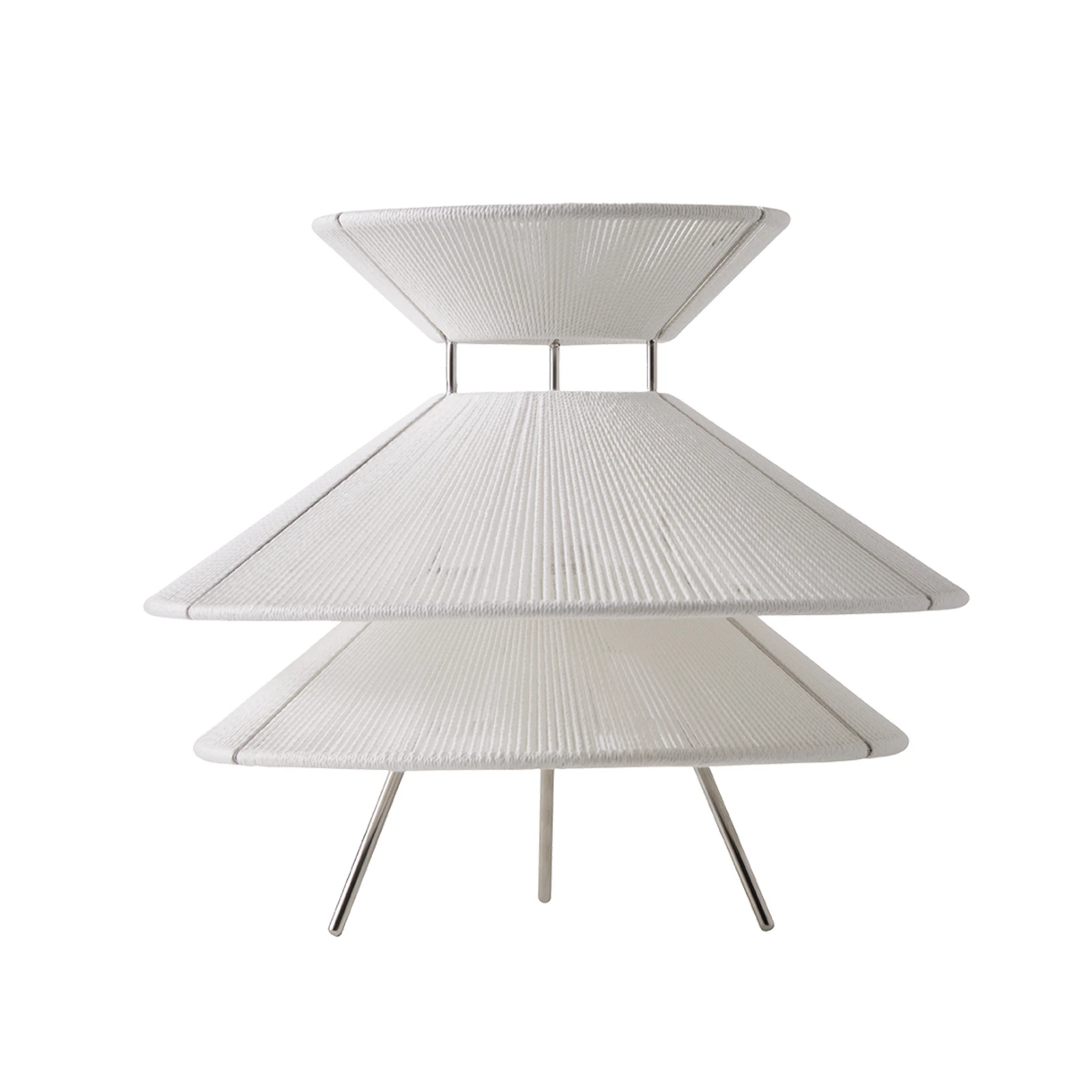 FRANDSEN Kiku bordlampe, hvit, høyde 30 cm, metall/lin