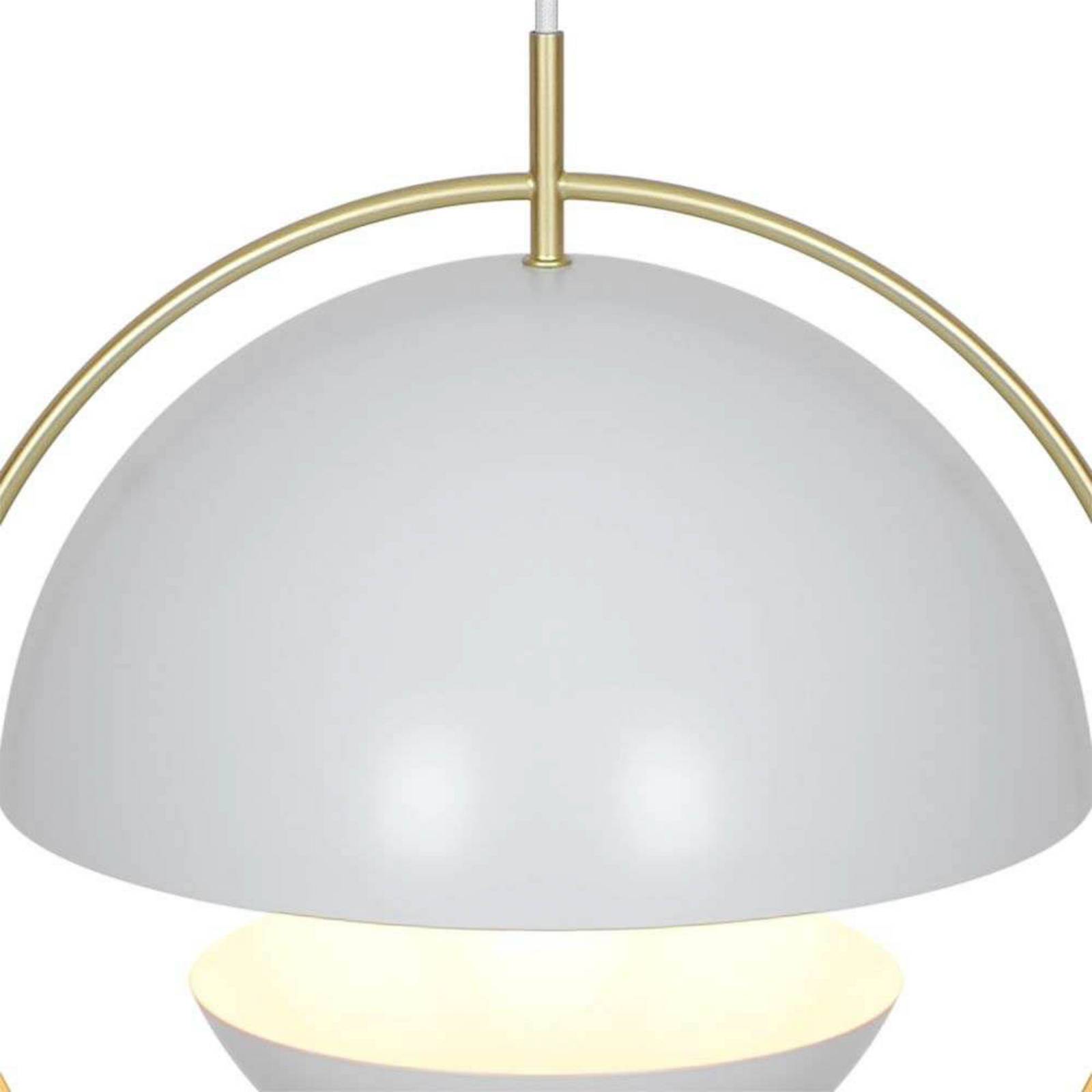 Lampa wisząca Tavia, biała, Ø 33 cm, metal