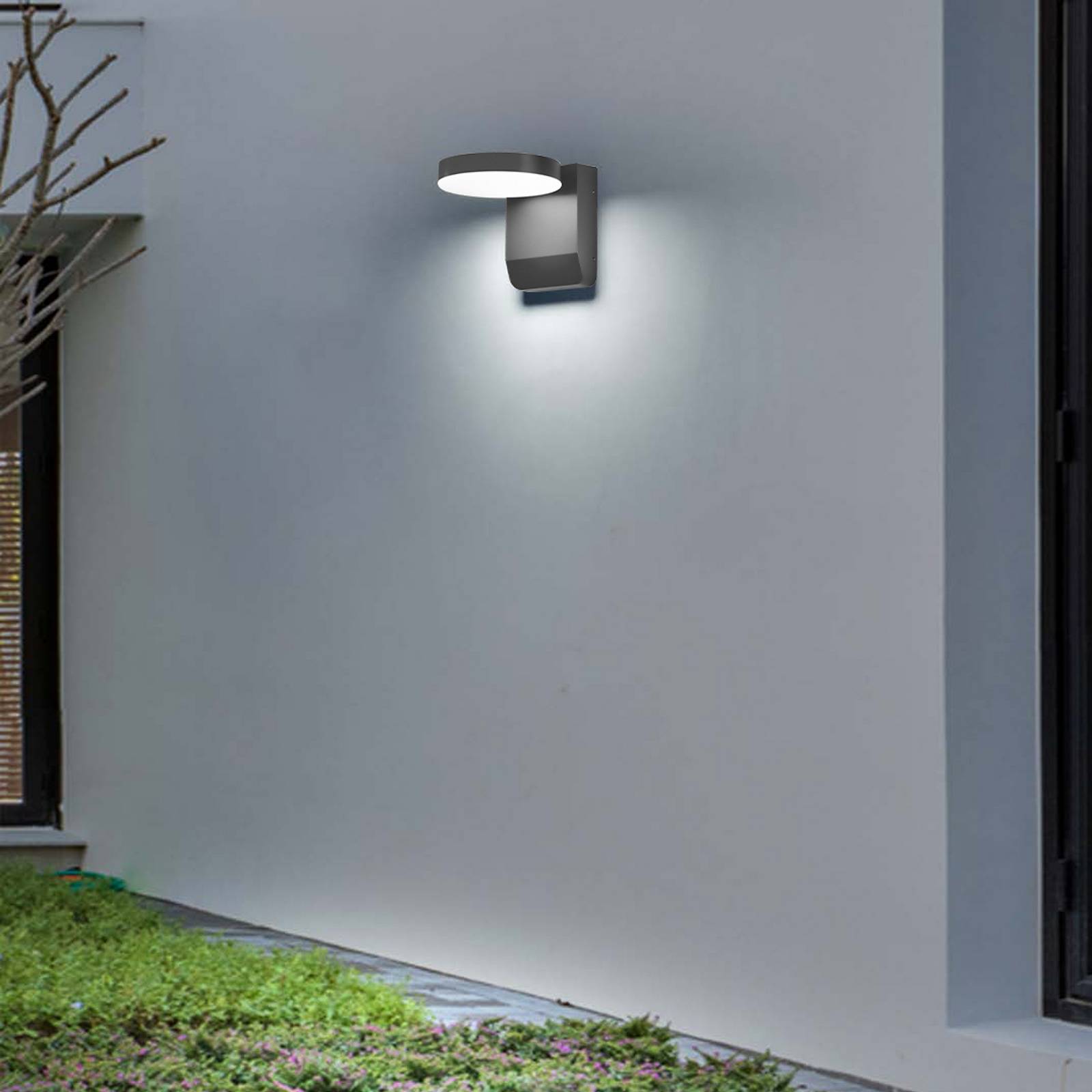 LED-Wandlampe CMD 9082, anthrazit, Breite 16 cm, CCT, IP54 günstig online kaufen