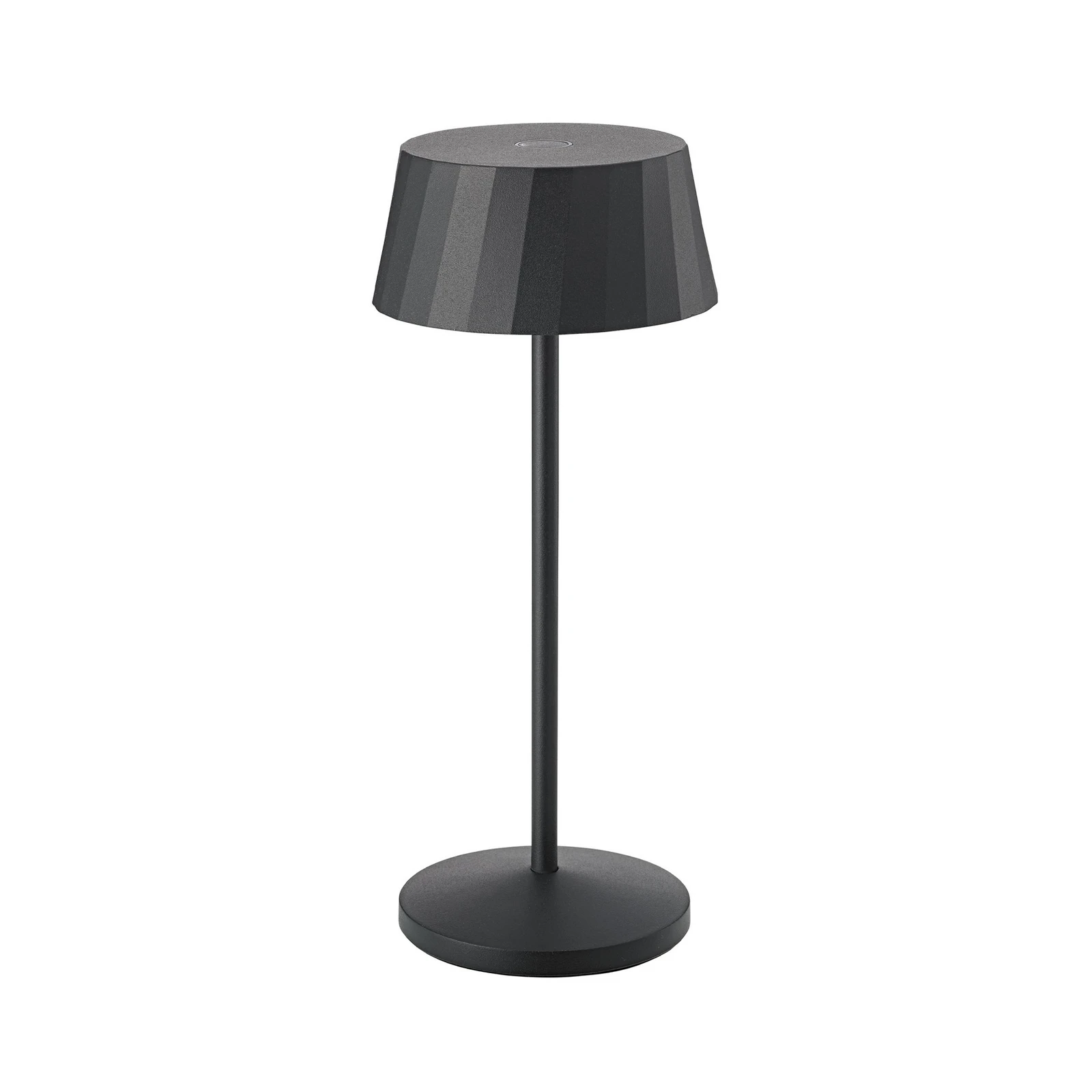 LED stolna lampa na baterije Facetta, crna, 22 cm, metalna CCT IP44