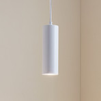 Candeeiro suspenso Lindby Joffrey, Ø 6 cm, branco, metal, GU10