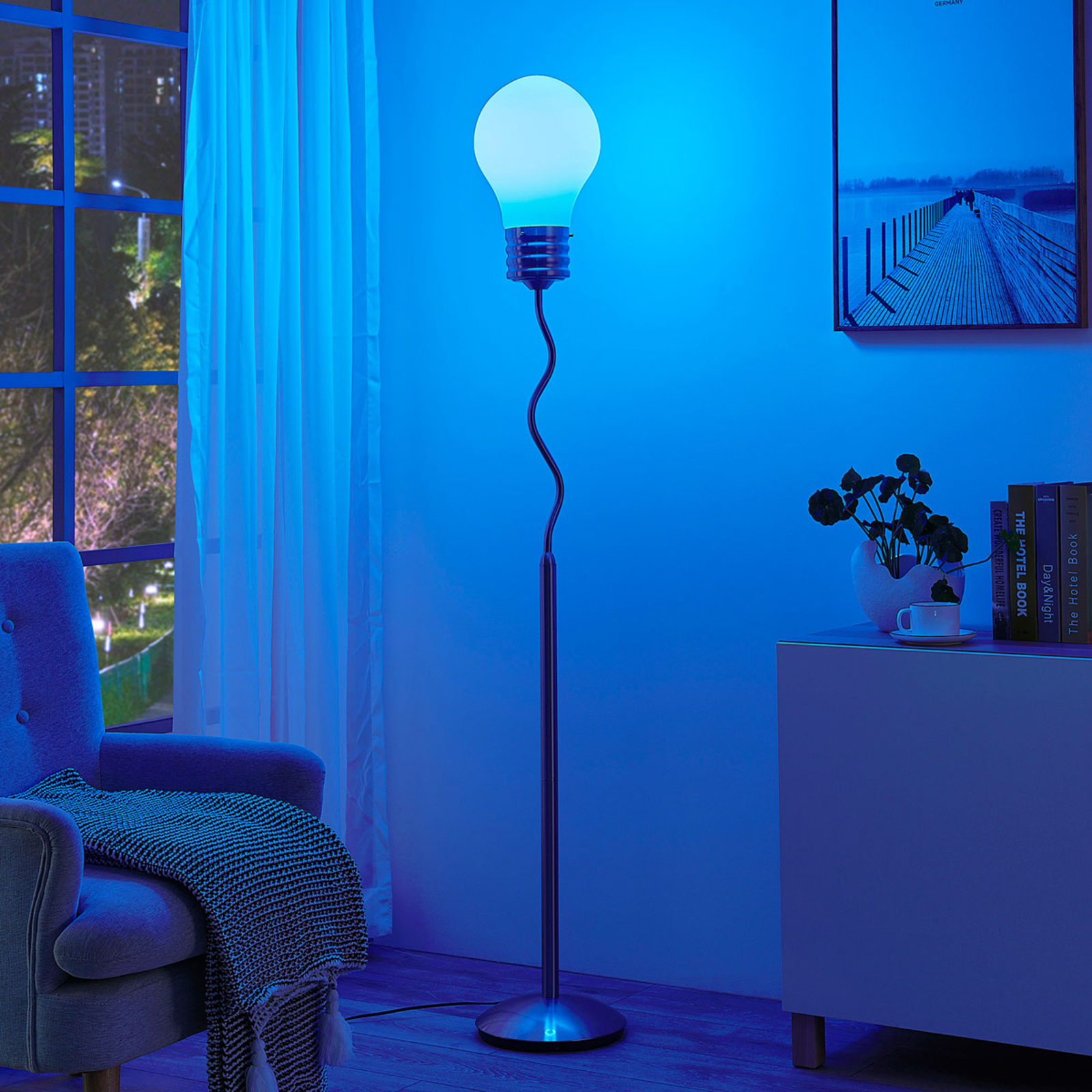 Lindby Smart RGB LED stojací lampa Mena