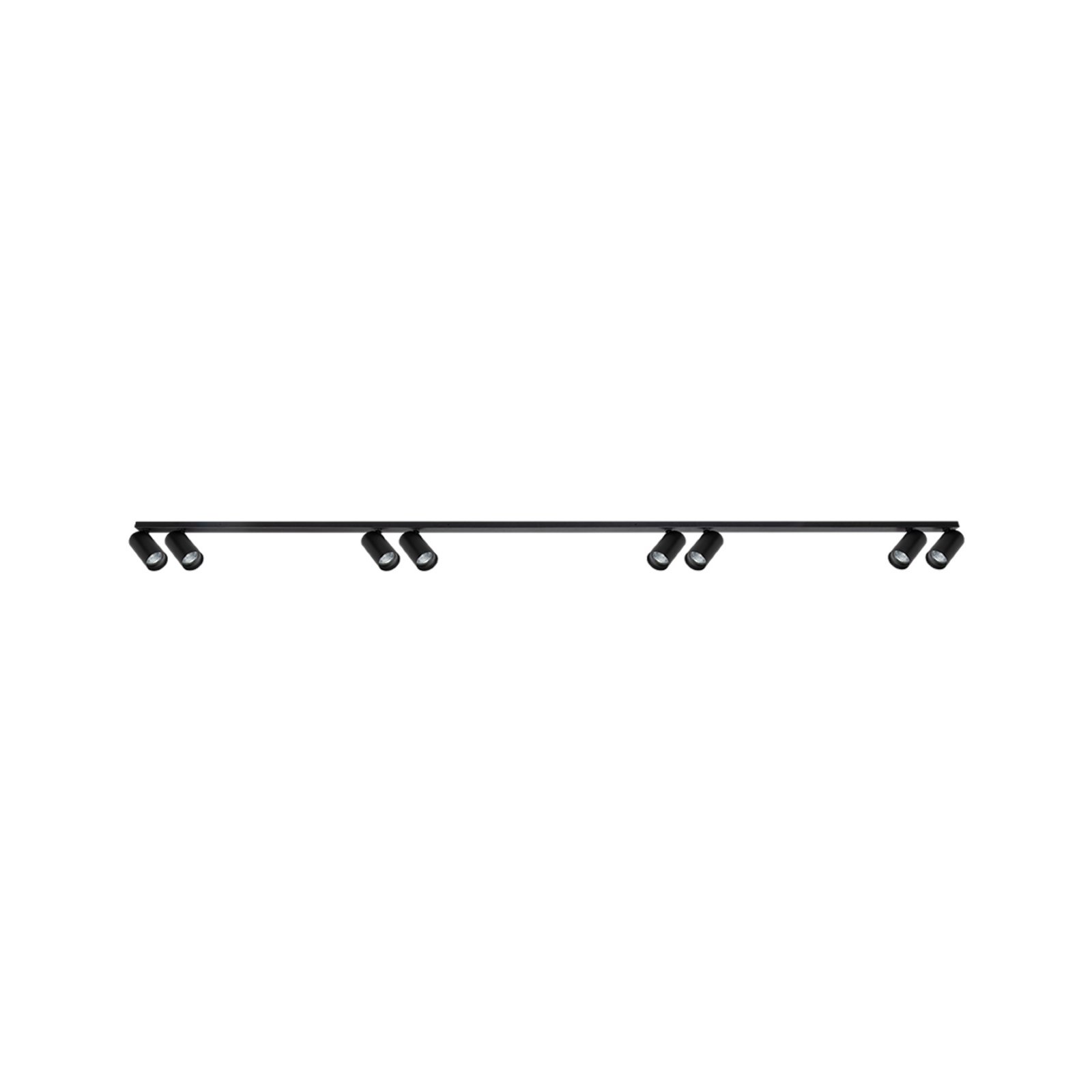 Deckenspot Hero, schwarz, 8-flammig, 240 cm, Metall, GU10