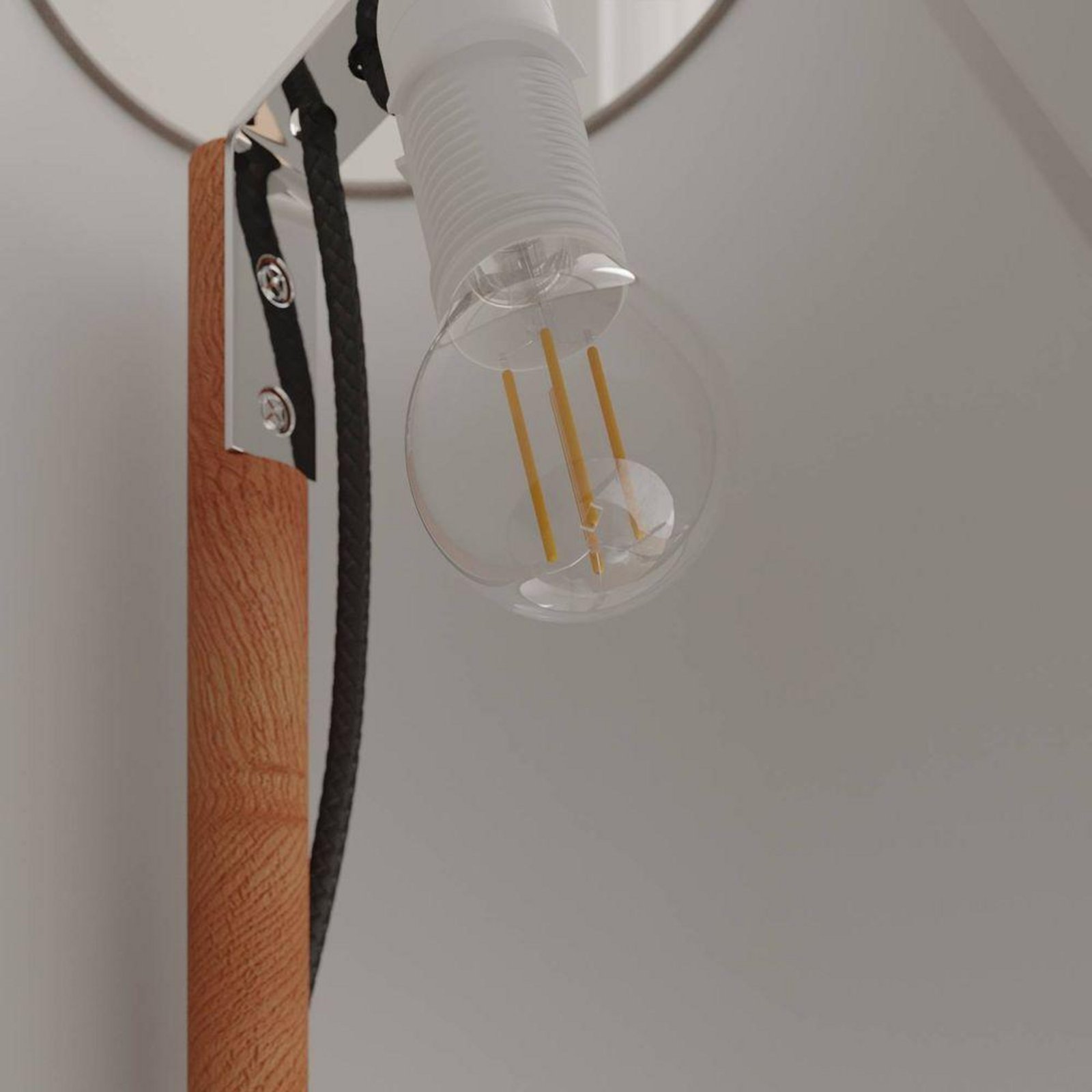 JindaWall Lamp Grey/Oak - Lucande