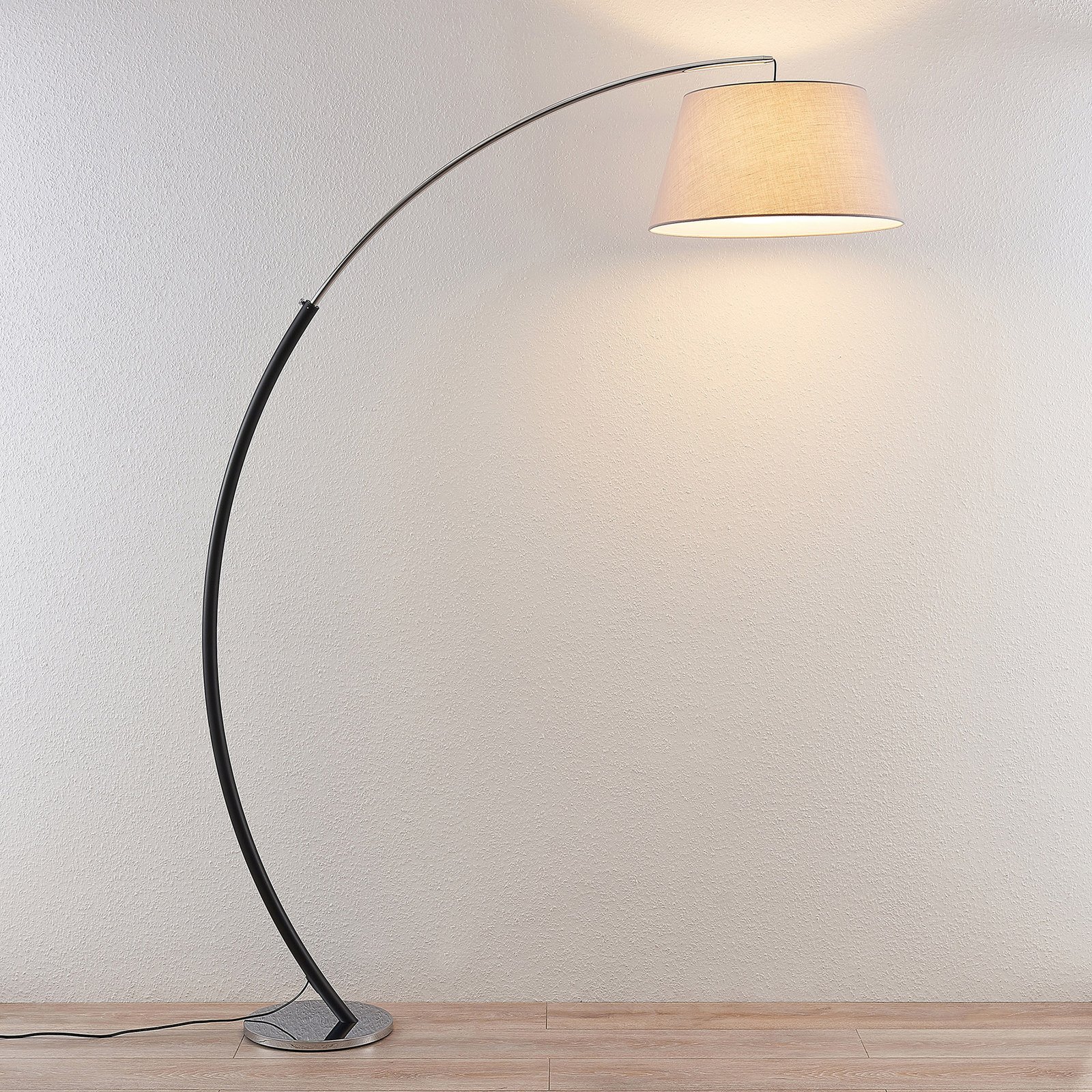 Evelyna Vloerlamp Grey/Chrome/Black - Lucande