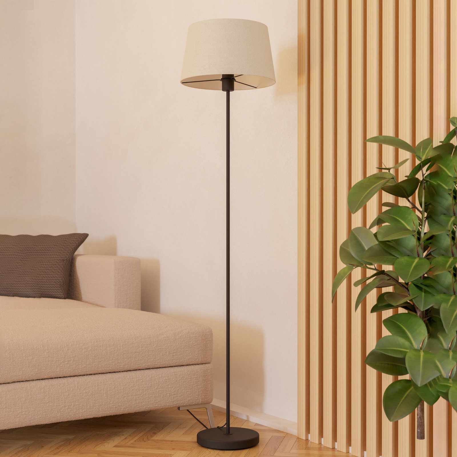 Lampe sur pied Febres, noir/blanc