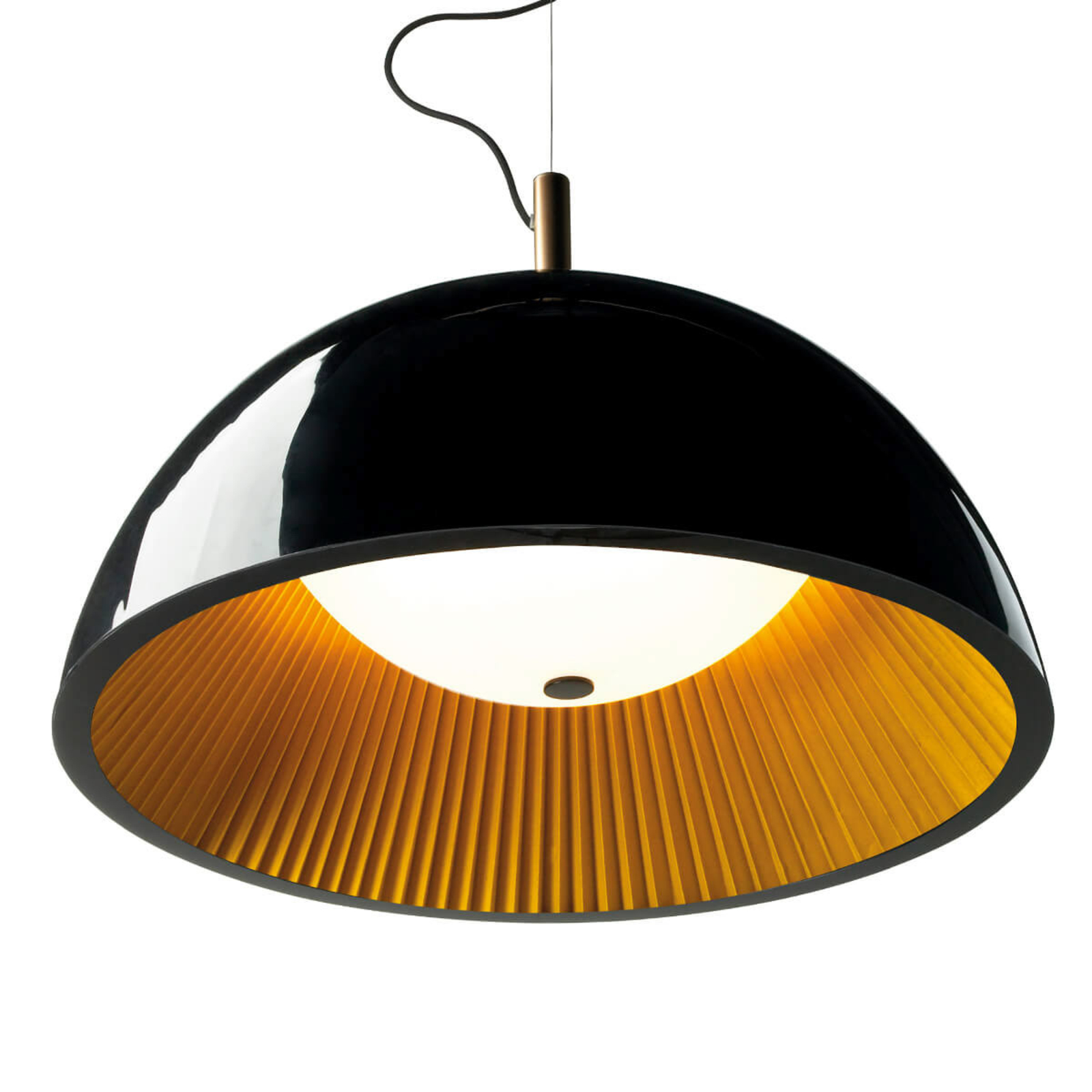 LEDS-C4 Висяща лампа тип "чадър", черна, Ø 60 cm