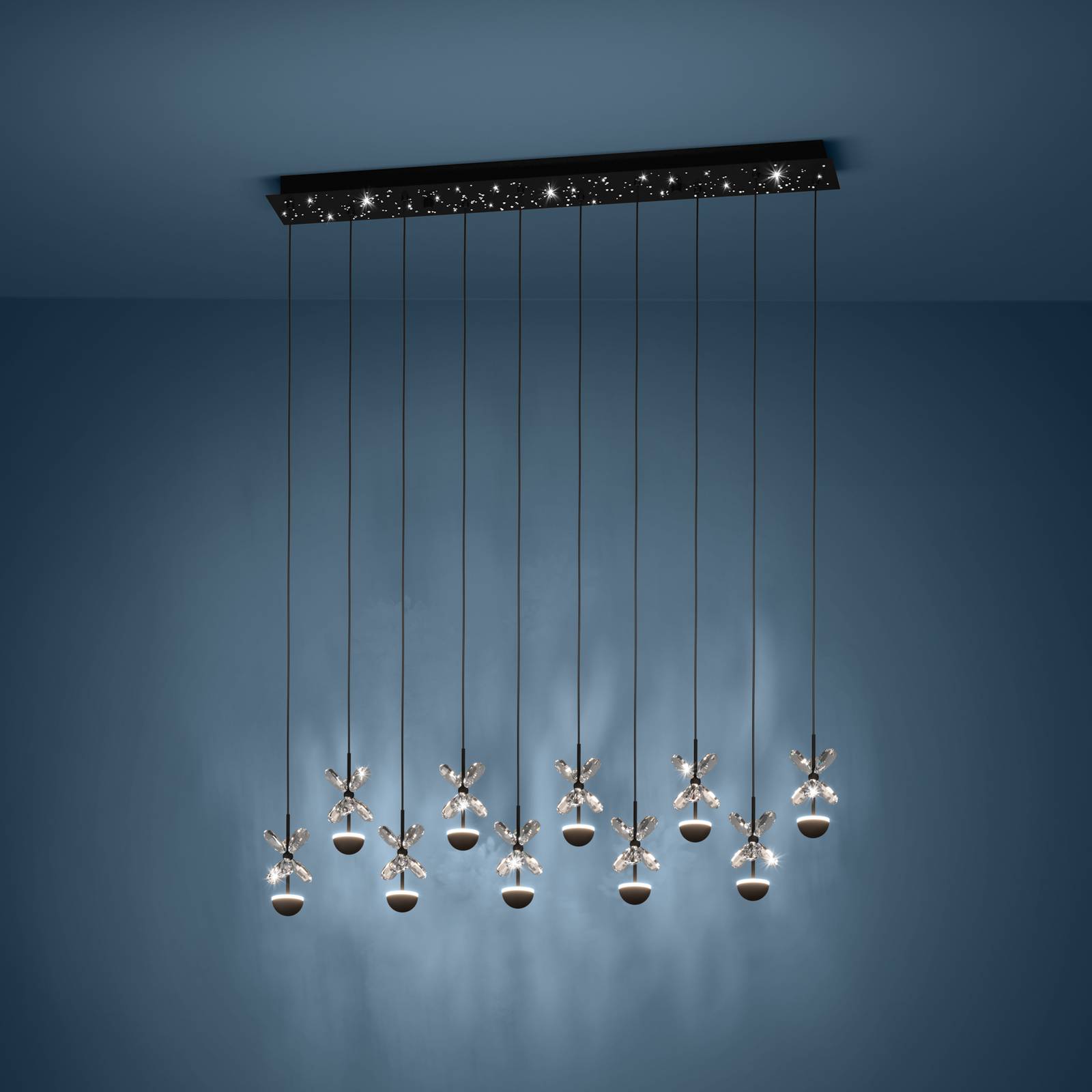 EGLO Stars Of Light LED-Pendel Pianopoli, czarny, dł. 87 cm