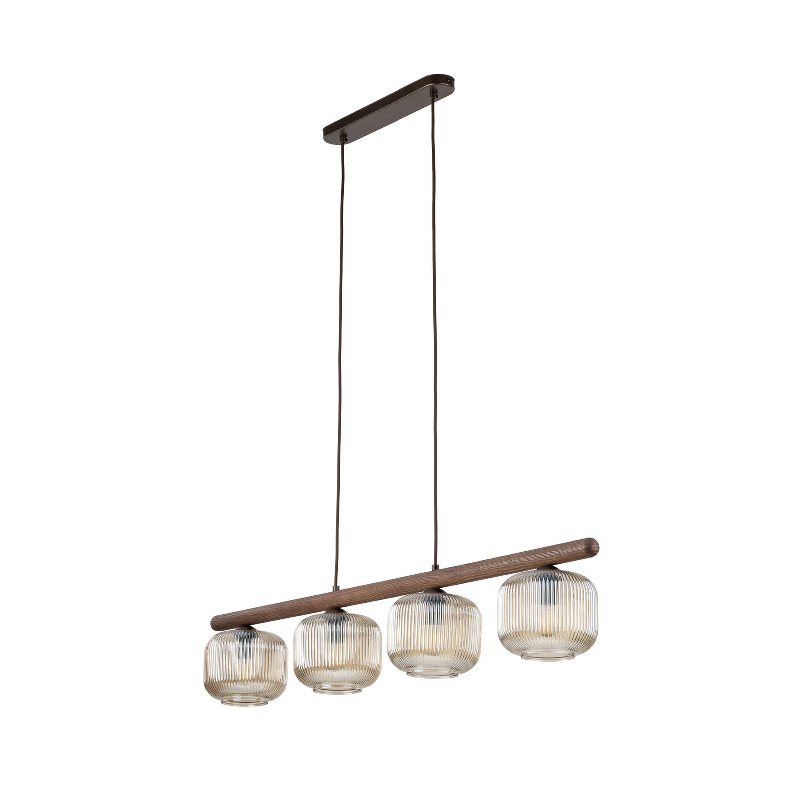 Viseća svjetiljka Salvia, smeđa/konjak, staklo, duljina 95 cm, E14