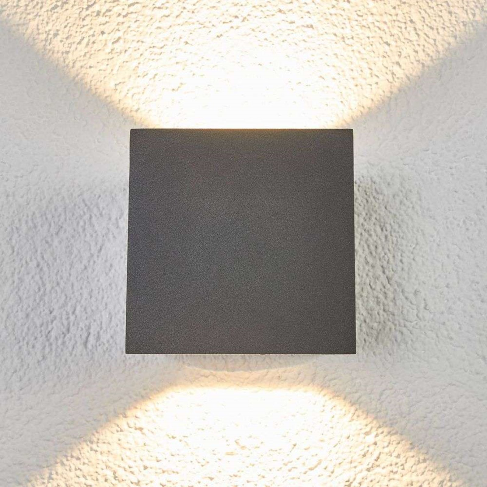 Merjem Big Up/Down Außen Wandleuchte IP54 Dak Grey - Lucande