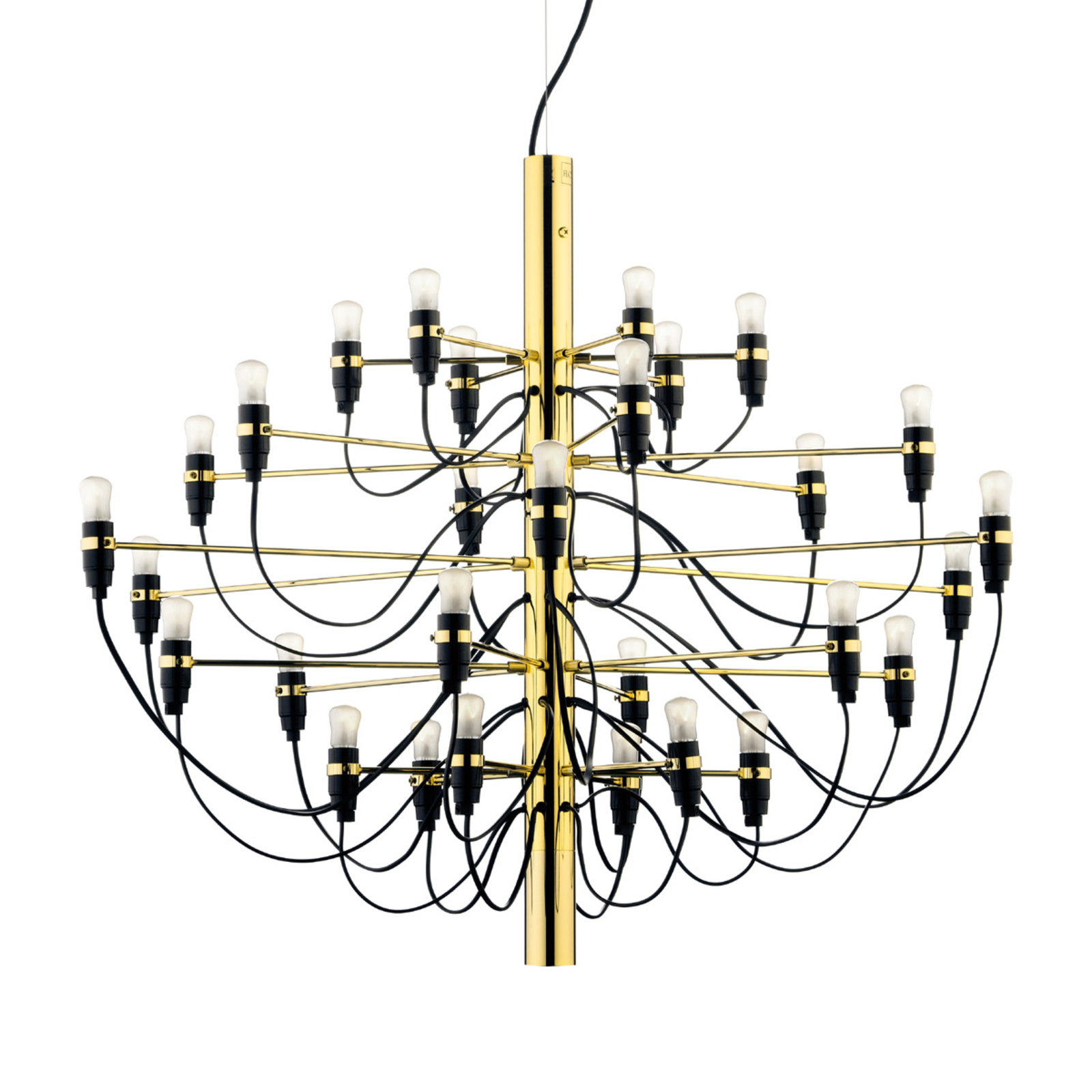 FLOS 2097/30 lámpara araña latón 30x2,7W LED mate