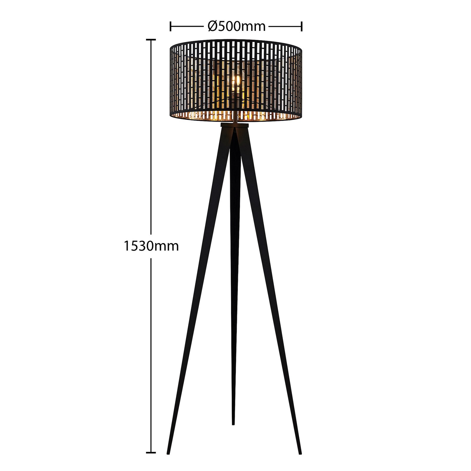 Thoralf Floor Lamp Black - Lindby