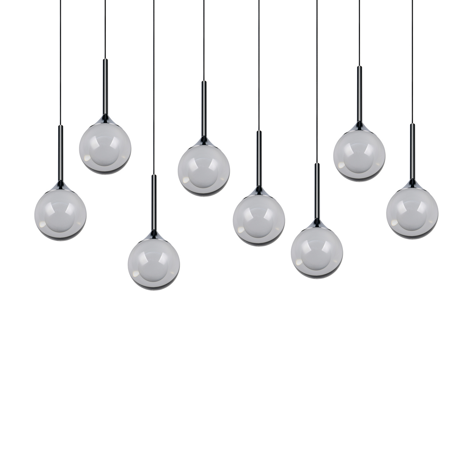 LED piekaramā lampa „Calista“, hromēta, garums 90 cm, metāls/stikls, 8 spuldzes LED piekaramā lampa „Calista“, hromēta, garums 90 cm, metāls/stikls, 8 spuldzes