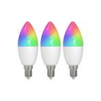 LUUMR Smart LED-Kerzenlampe E14 4,9W RGBW CCT Tuya matt 3er