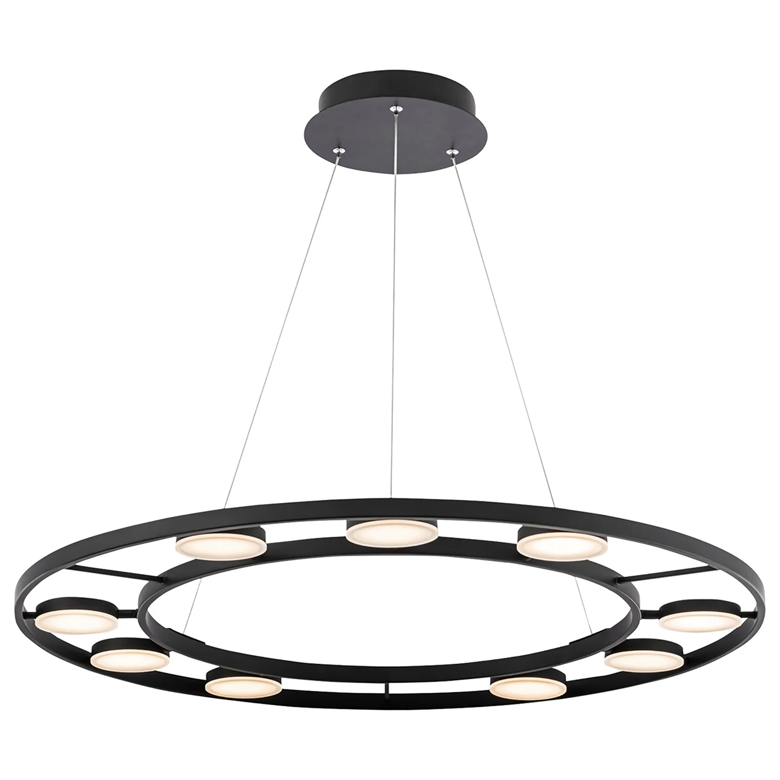Maytoni Fad LED висяща лампа с въртящи се абажури ∅80cm