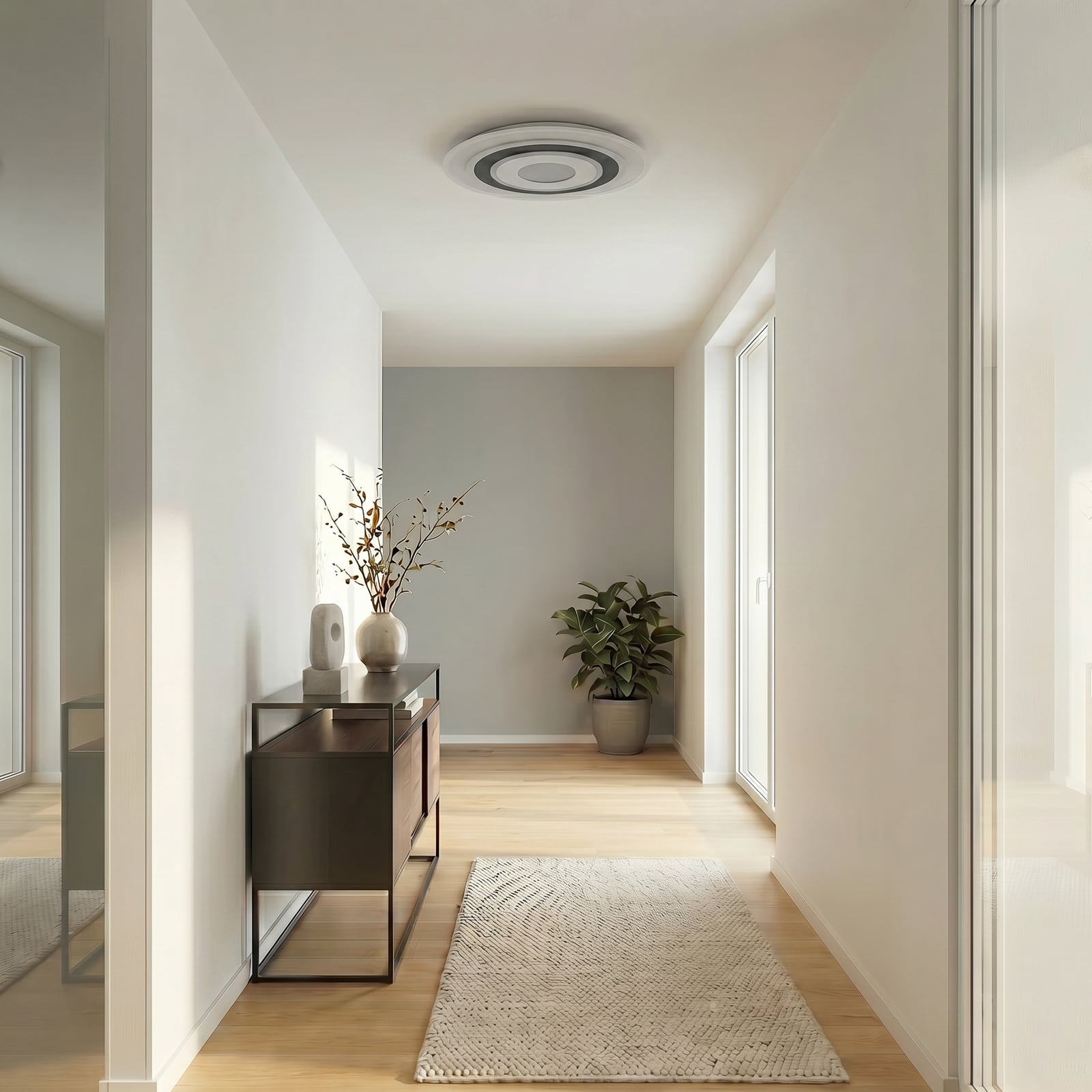 Plafón LED Rebeka de Lindby, redondo, Ø 70 cm, CCT, atenuable