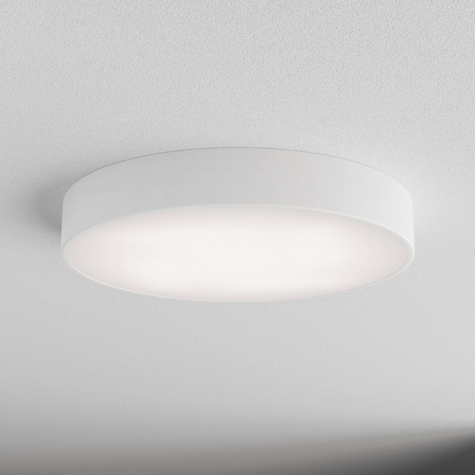 TEMAR LIGHTING Plafonnier Cleo, Ø 50 cm, IP20, blanc, métal, E27