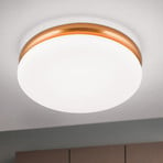 James LED ceiling light with metal housing, copper