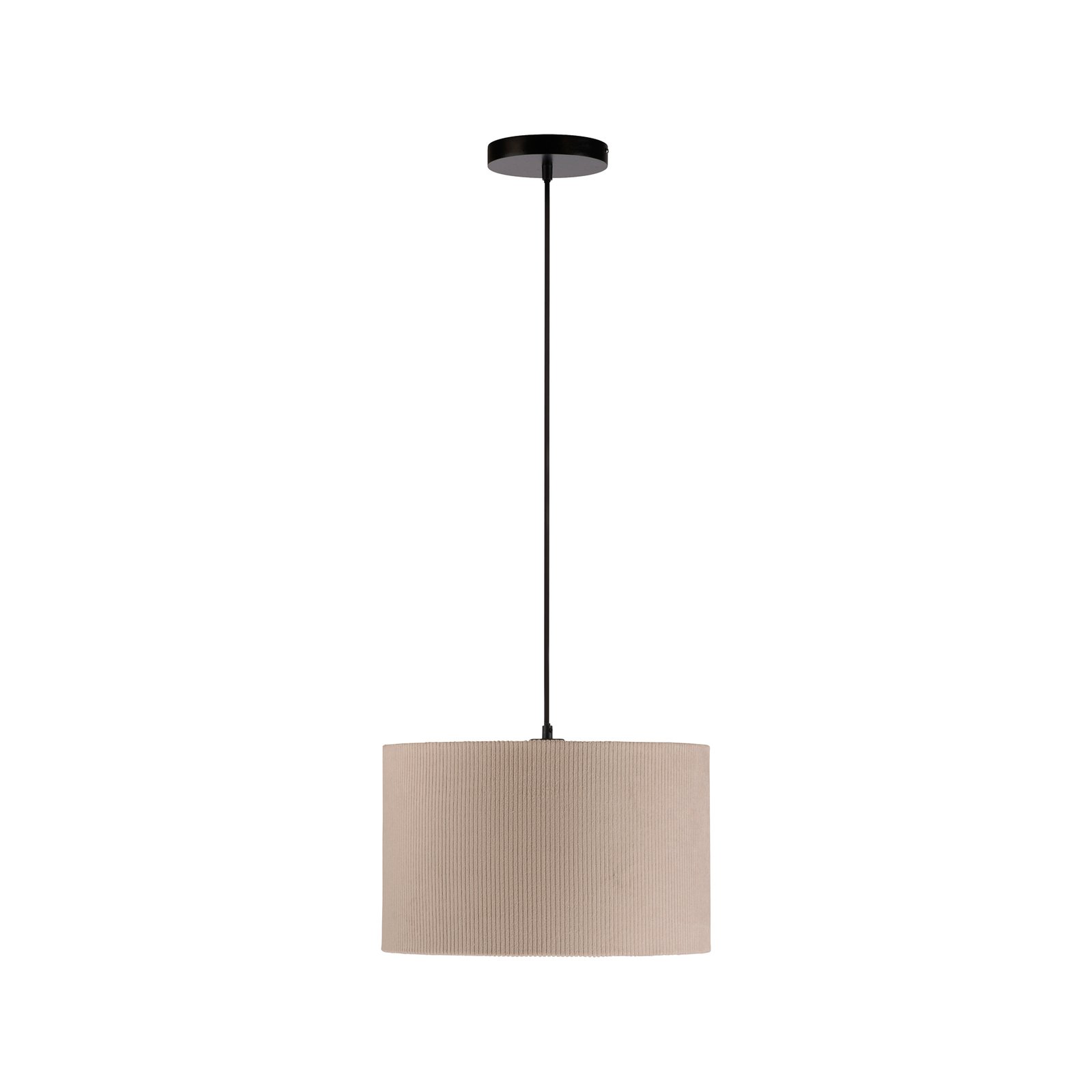 JUST LIGHT. Green Duro hengelampe, tekstil, beige