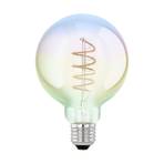 LED bulb E27 4W G95 2000K filament iridescent dimmable