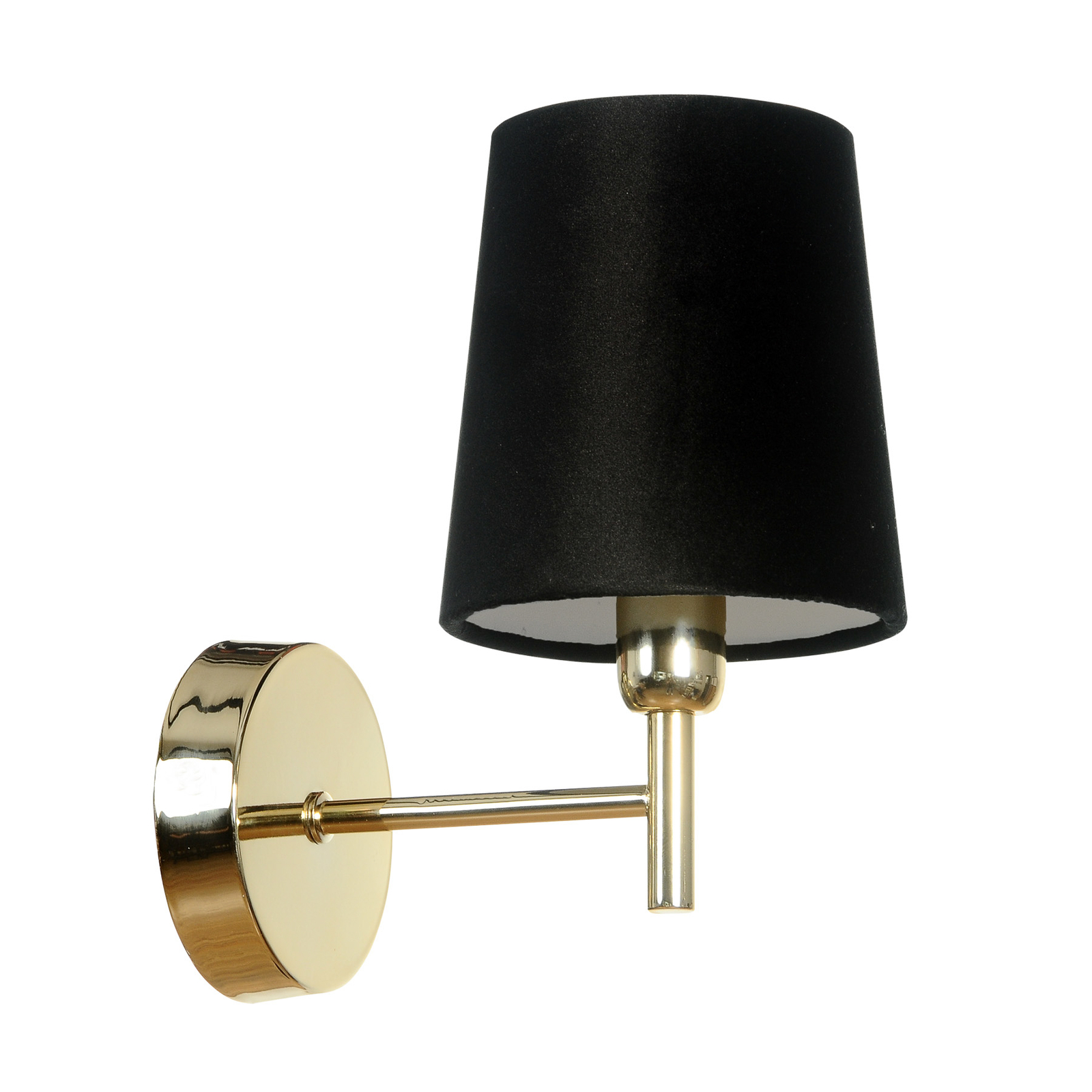 Wandlamp Euluna Nita, zwart/goud, 1-lamp