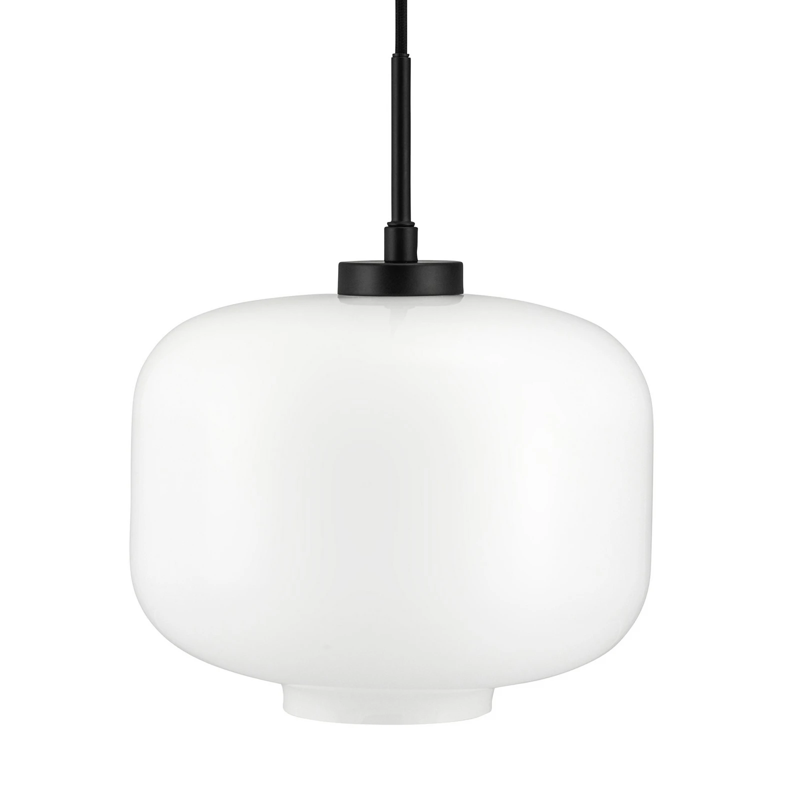 Suspension Dyberg Larsen Arp, blanche, en verre, Ø 30 cm