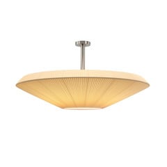 Plafoniera Bover Siam 120, altezza 61 cm, colore nichel/crema