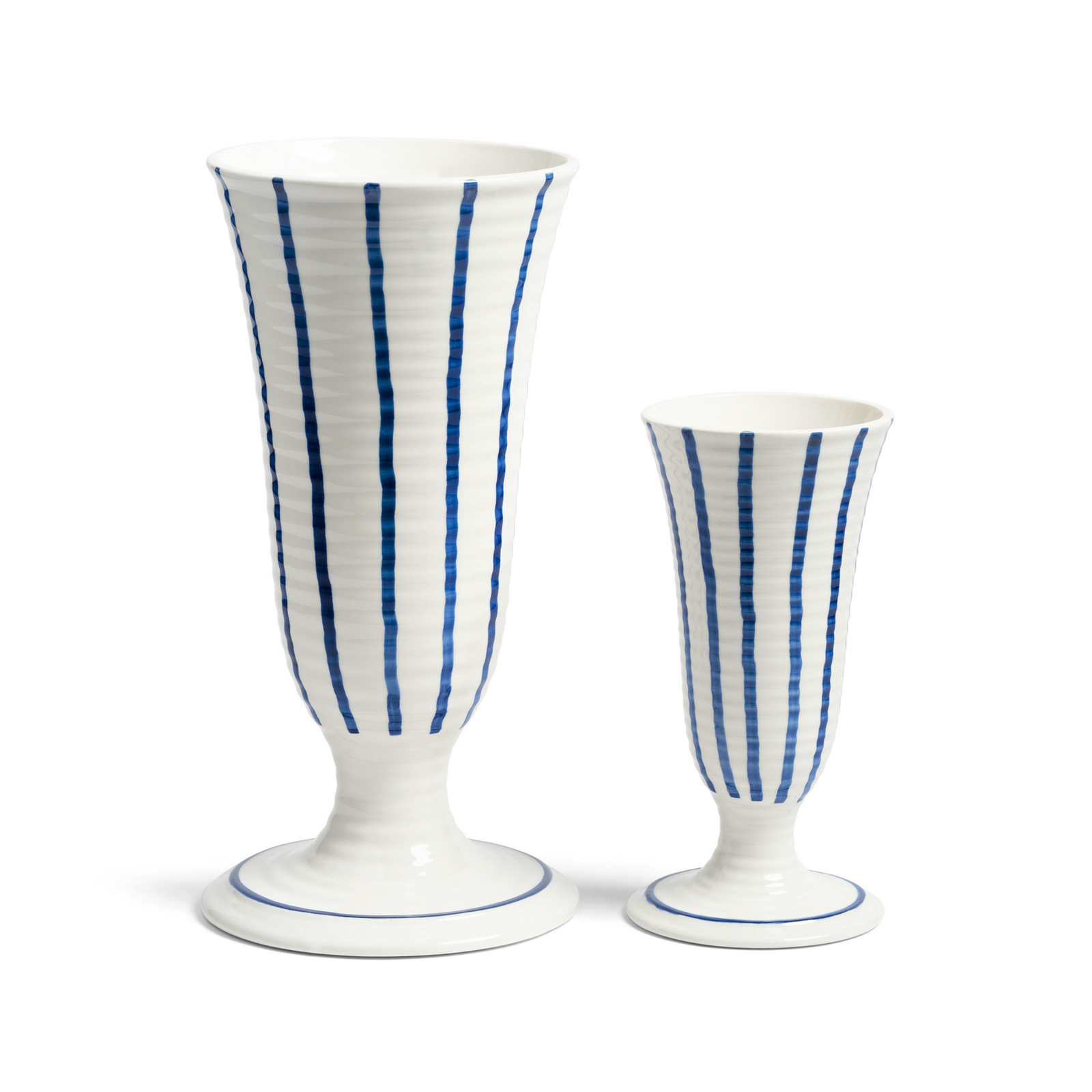 Anouk Lilium-vase, stor, blå/hvid, porcelæn – &Klevering