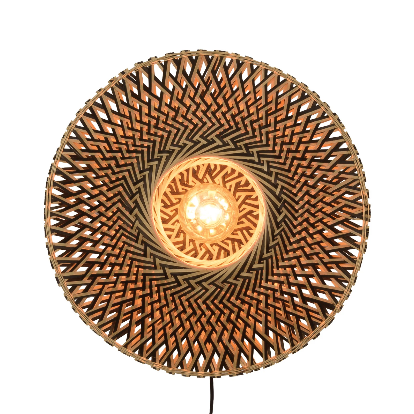 GOOD & MOJO Bali bamboo wall light, Ø 44 cm