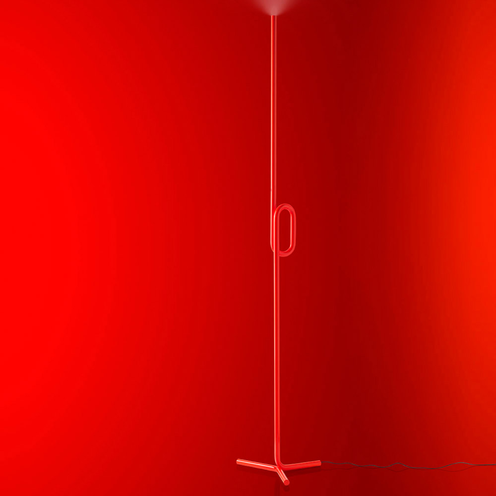 FOSCARINI Foscarini Tobia terra LED floor lamp, orange, for Living / Dining Room, aluminium, metal, 15 W, energy efficiency: A+, L: 17 cm, W: 17 cm, H: 175 cm