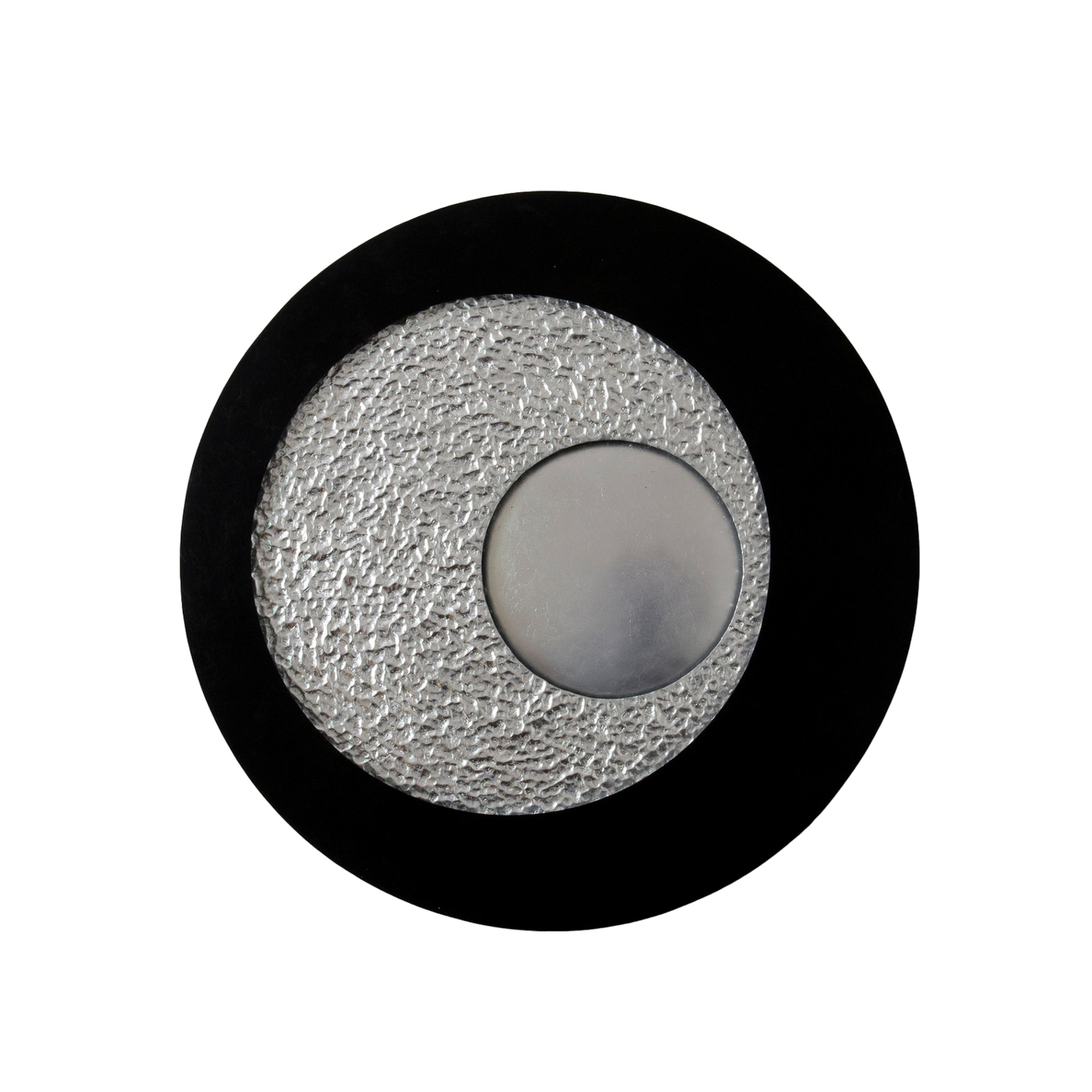 Urano LED fali lámpa, barna-fekete/ezüst, Ø 85 cm, vasaló