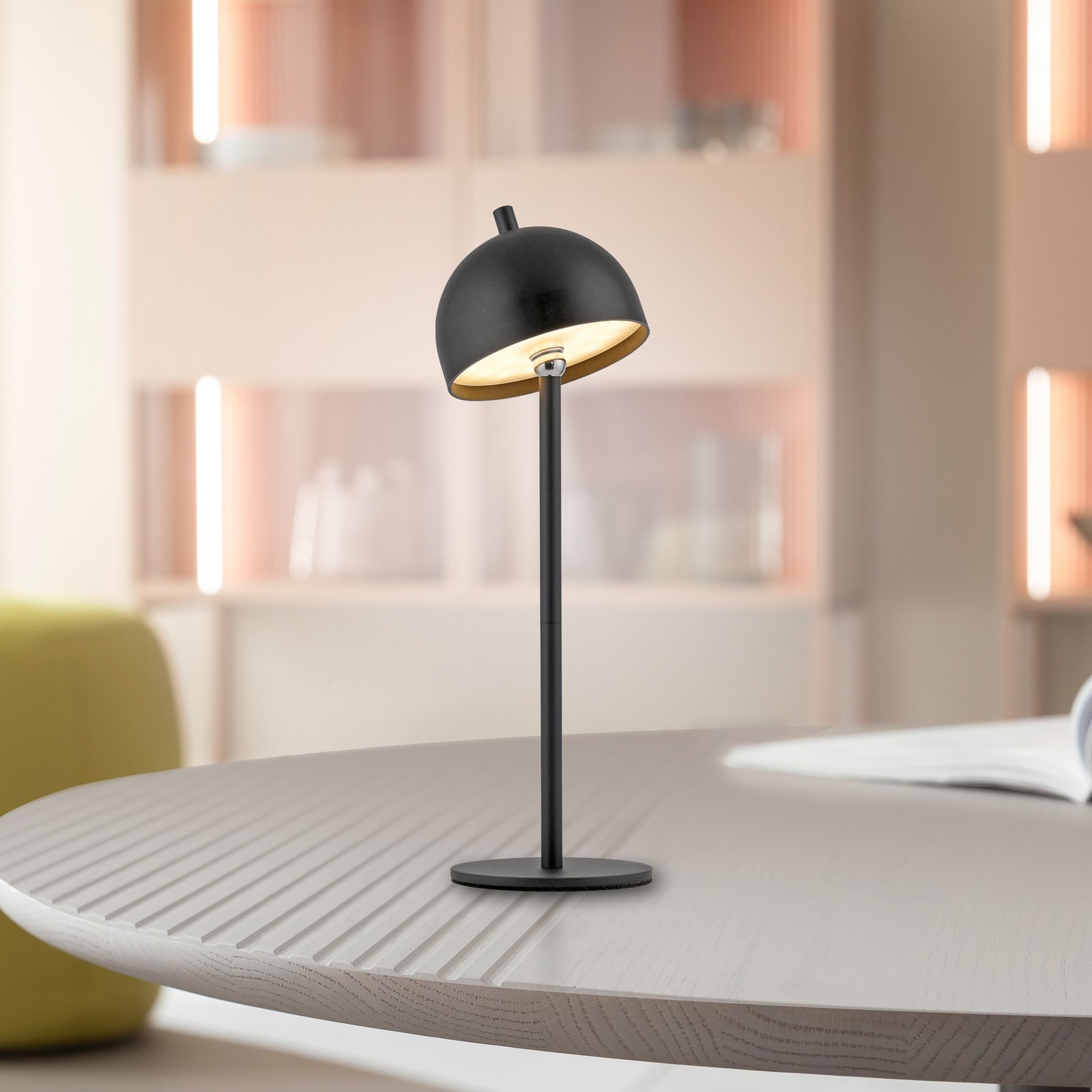 SCHÖNER WOHNEN LED-Akku-Tischlampe Bellies, schwarz, IP54 SCHÖNER WOHNEN LED-Akku-Tischlampe Bellies, schwarz, IP54