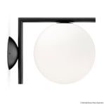 Wandlamp FLOS IC C/W1, zwart Ø 20 cm