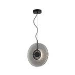 LED pendant light 23074, smoke grey, glass, Ø 35 cm, 3,000 K