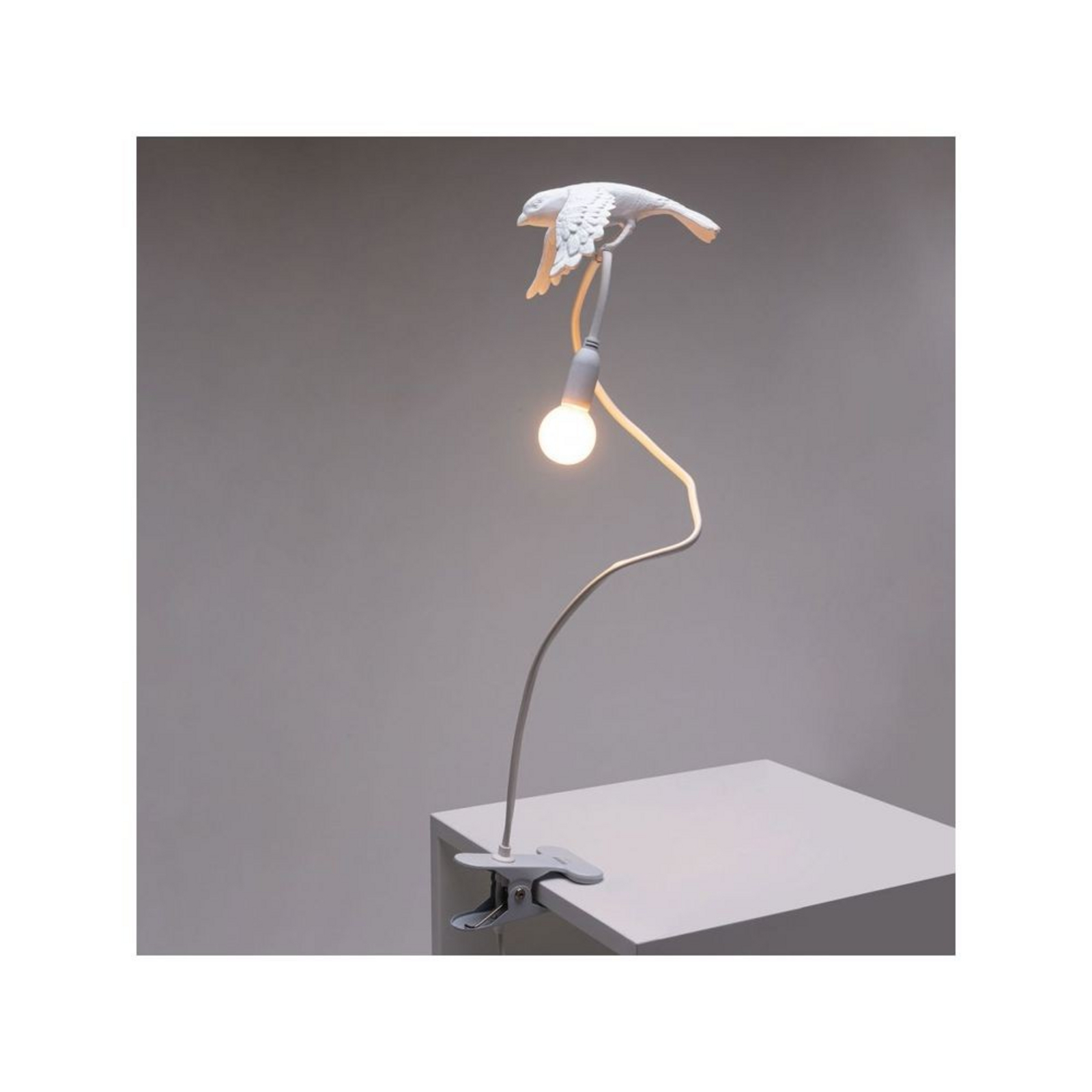 Sparrow Taking Off Lampă cu Clips White - Seletti