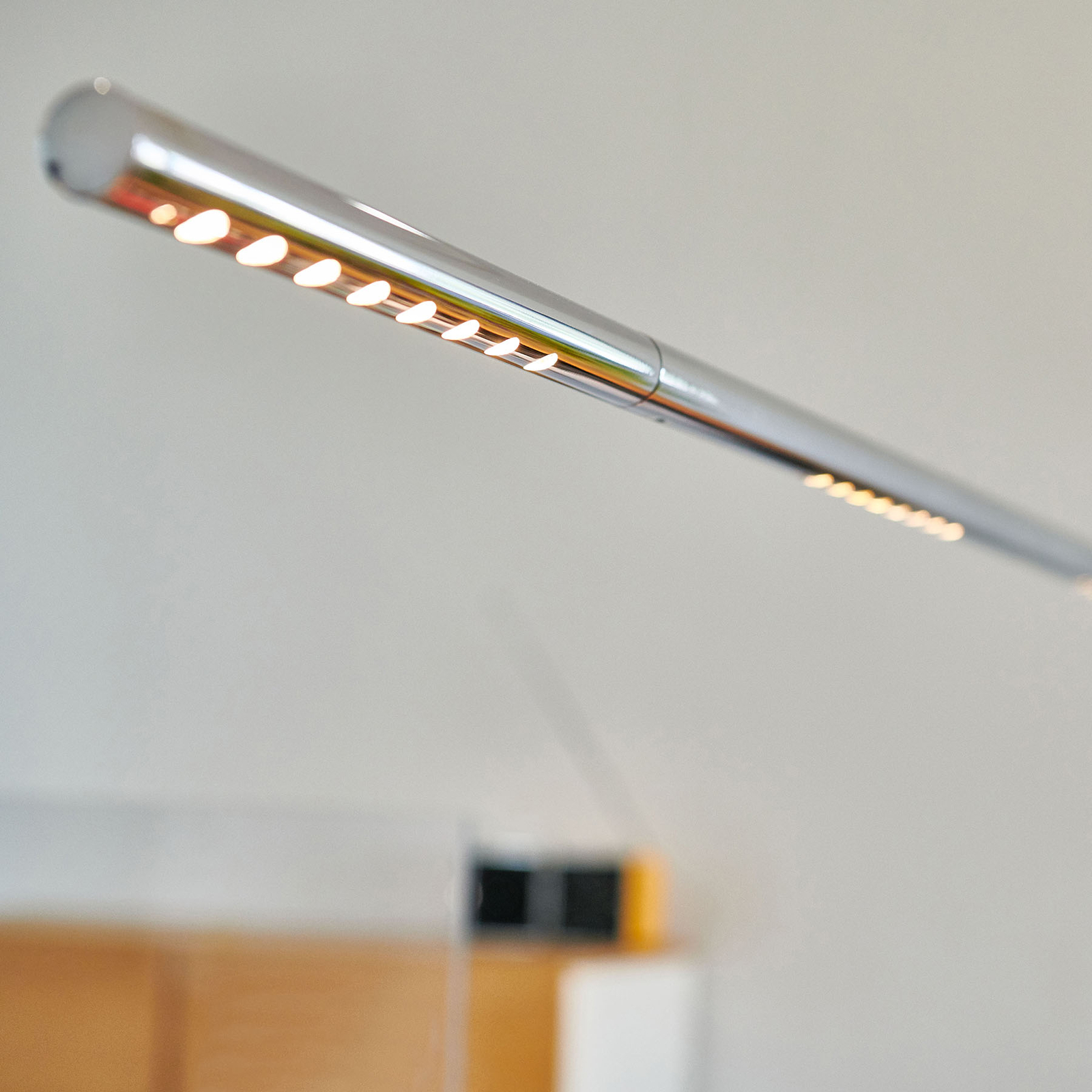 TECNOLUMEN LUM L pendant light, 135 cm, chrome