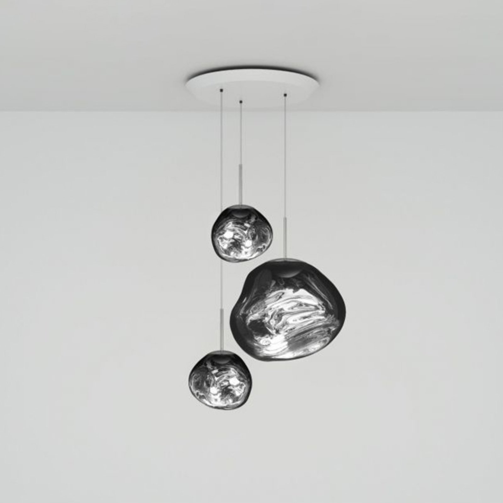 Tom Dixon hanging light Melt Trio Round, Ø 81 cm, 3-bulb