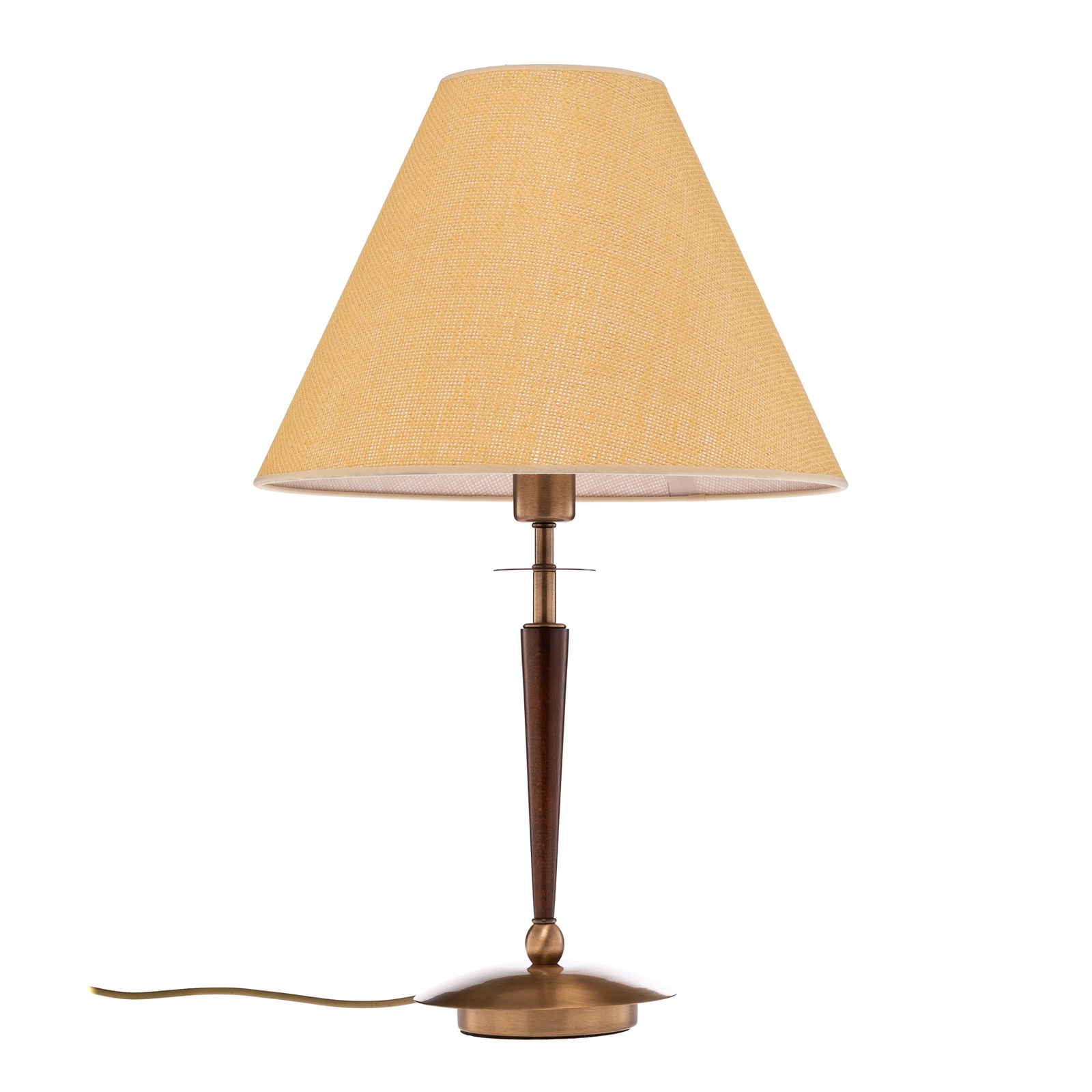 Lampa stołowa HML-9009-1EB z kloszem z tkaniny