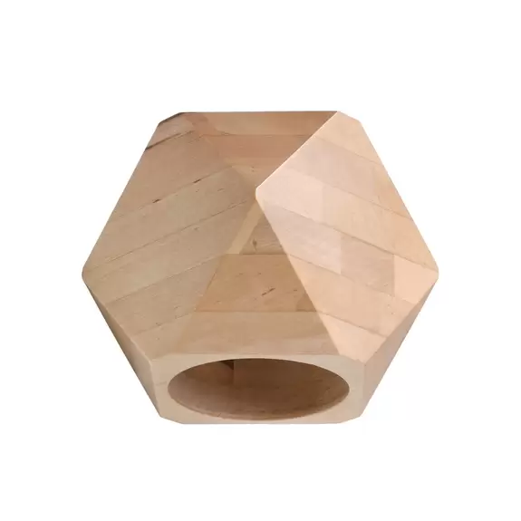 Lampenwelt Envostar Peach Puff Wandlampe Polyeder Holz 1-flg