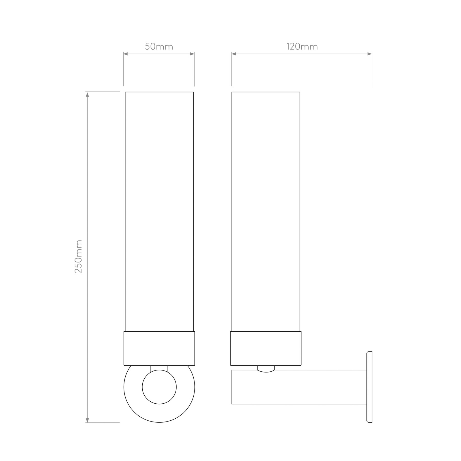 Astro Tube applique pour miroir chromé
