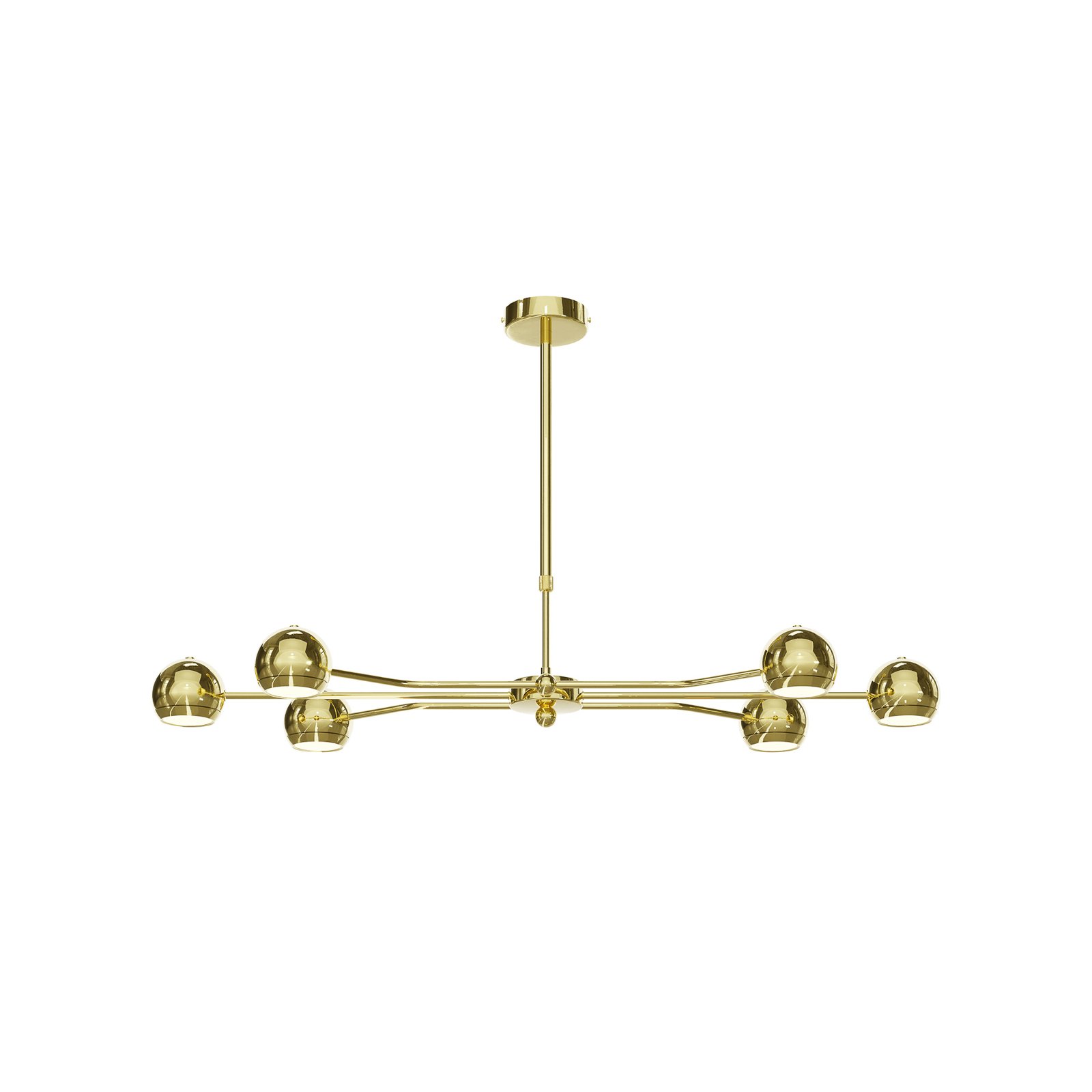 Suspension Tiana, doré, métal, 6 lampes, GU10