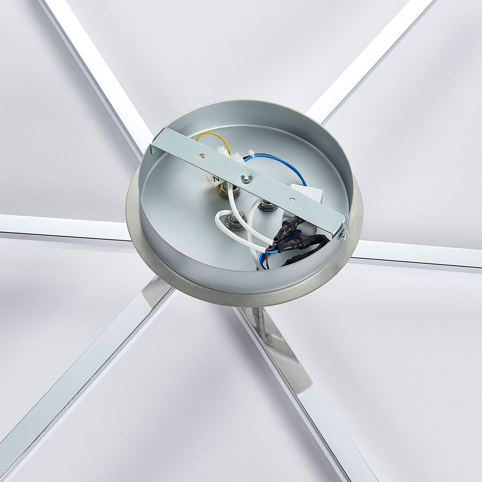 Korona threebulb LED ceiling light, dimmer Lights.co.uk