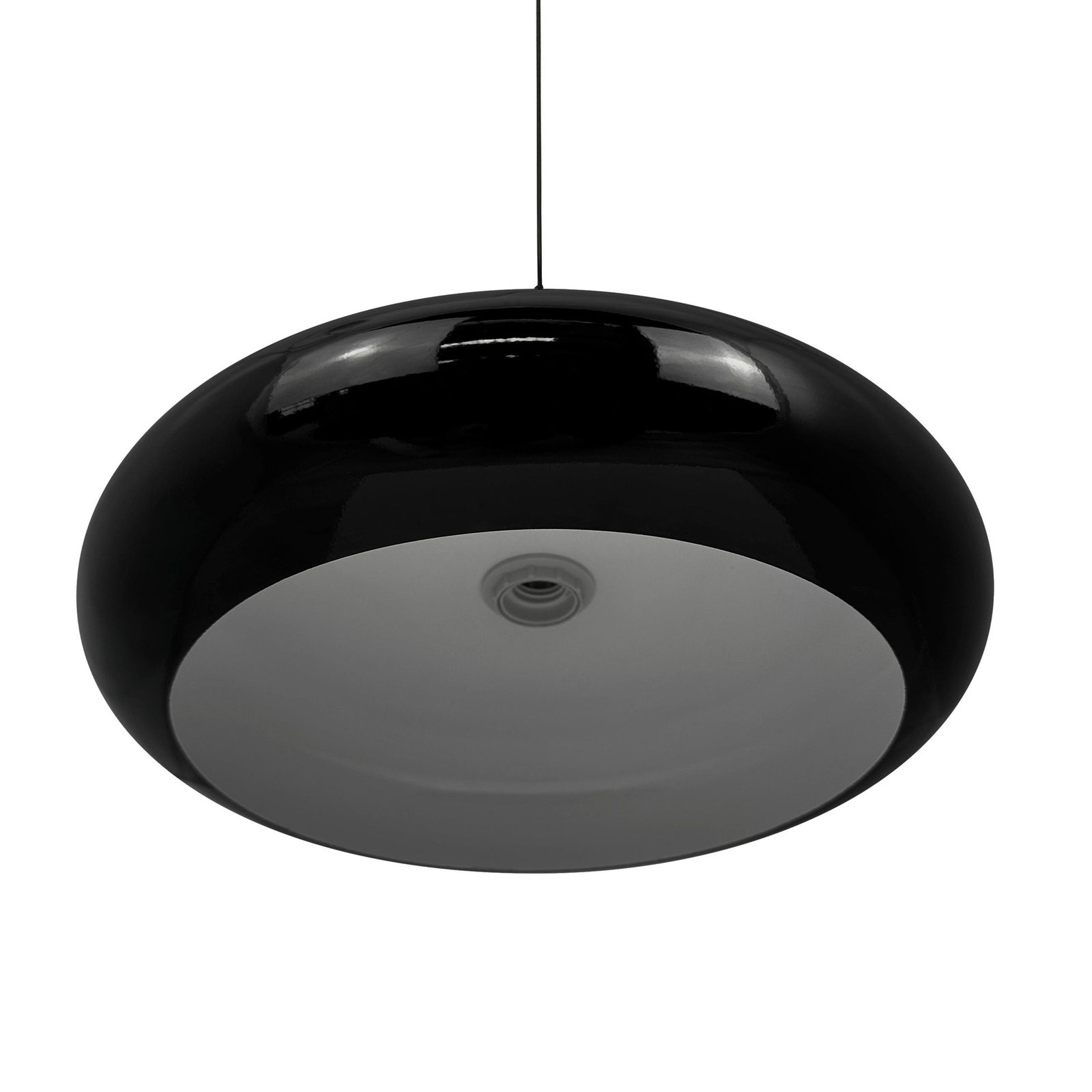 Dyberg Larsen hanging light Planet, black, Ø 40 cm, metal