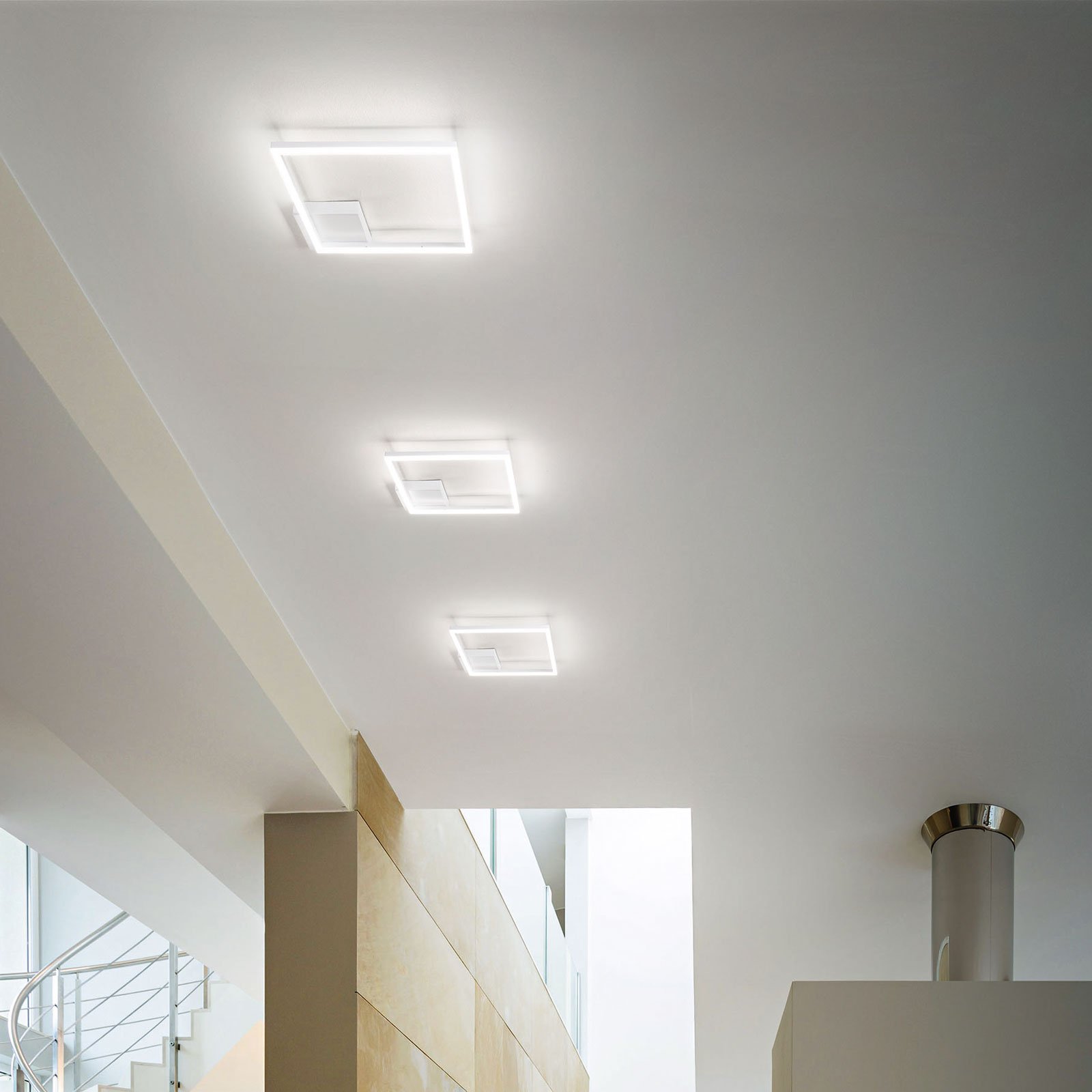 Moderne LED plafondlamp Bard in wit