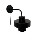 Dyberg Larsen Stoke wall lamp, black, Ø 20 cm, metal