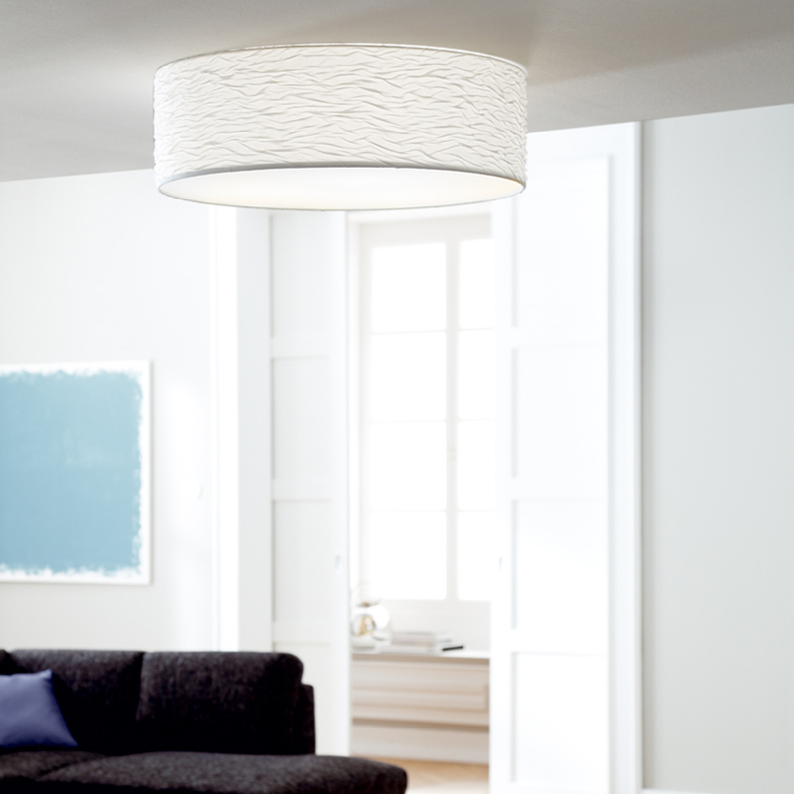 Holtkötter Vita 3 - lámpara de techo blanca 60 cm