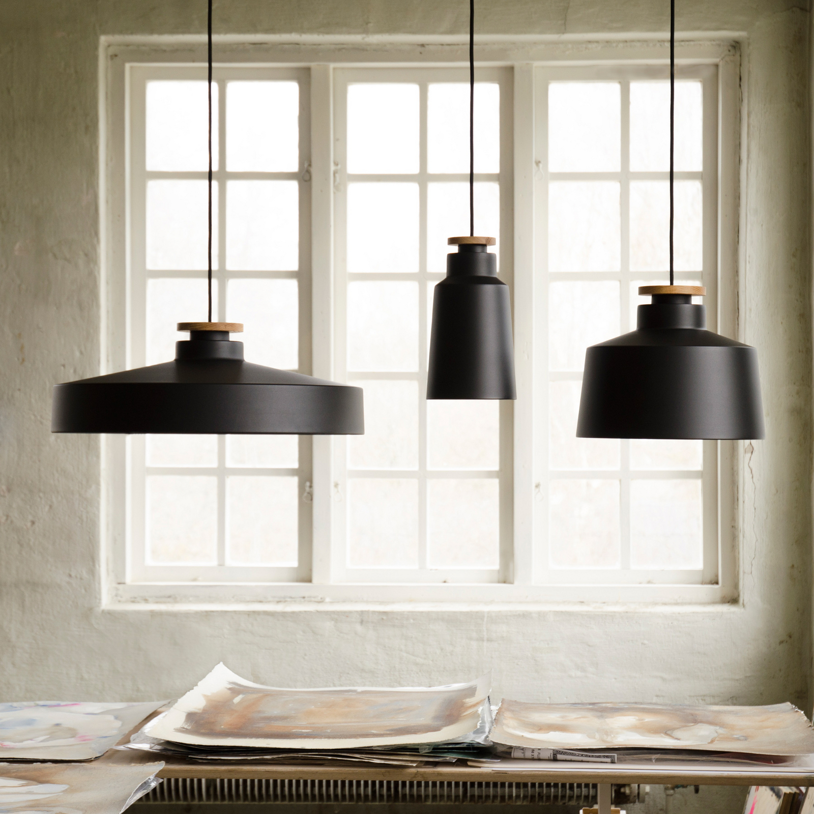 Street Pendelleuchte Large Black - Herstal